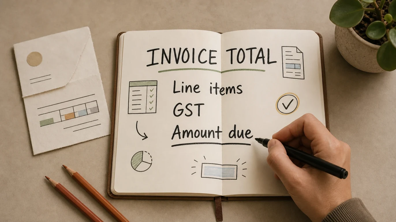 Invoice Total Amount Due: How to Add Line Items, GST and Payments