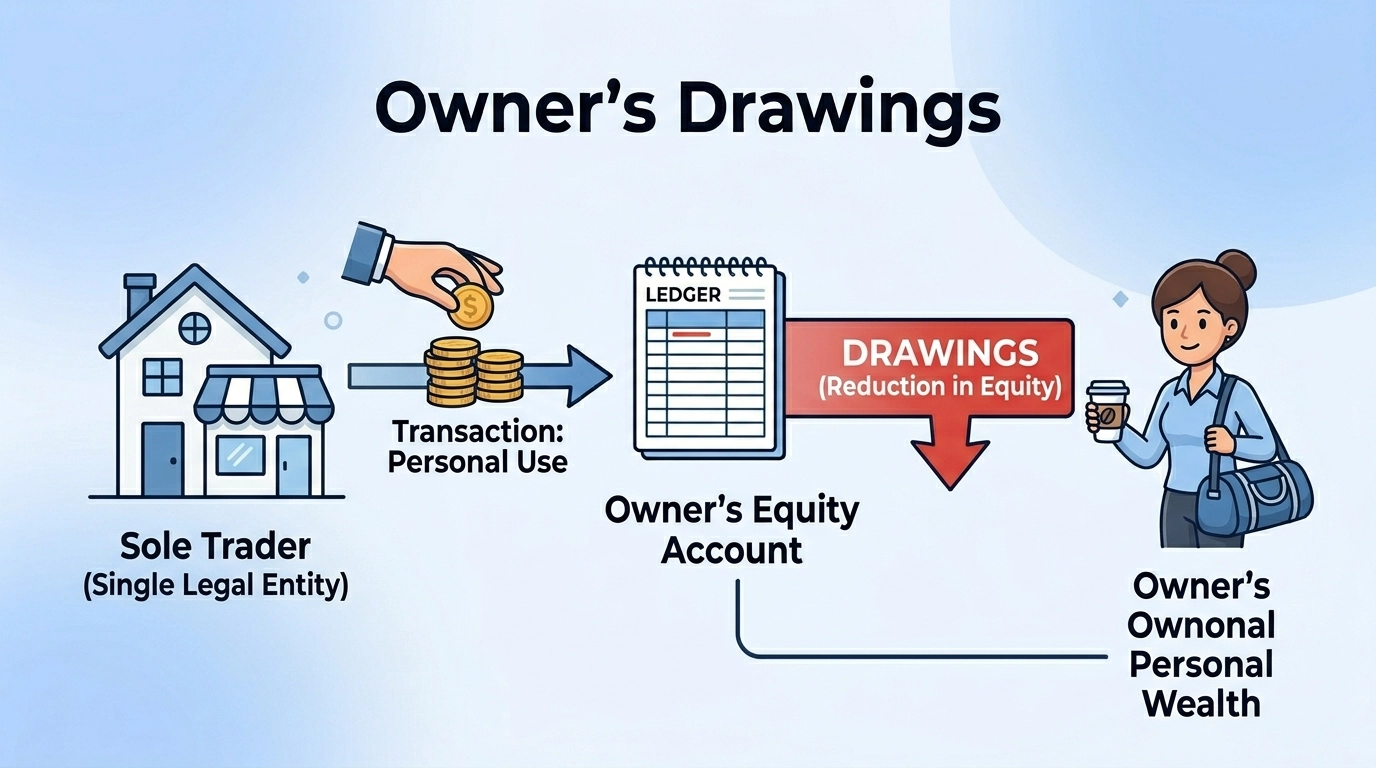Recording Personal Expenses for a Sole Trader