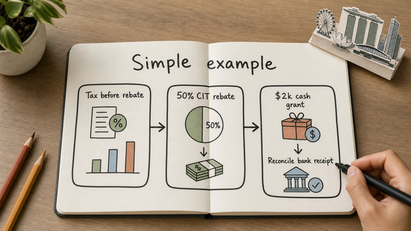 Singapore YA 2026 CIT rebate and cash grant example