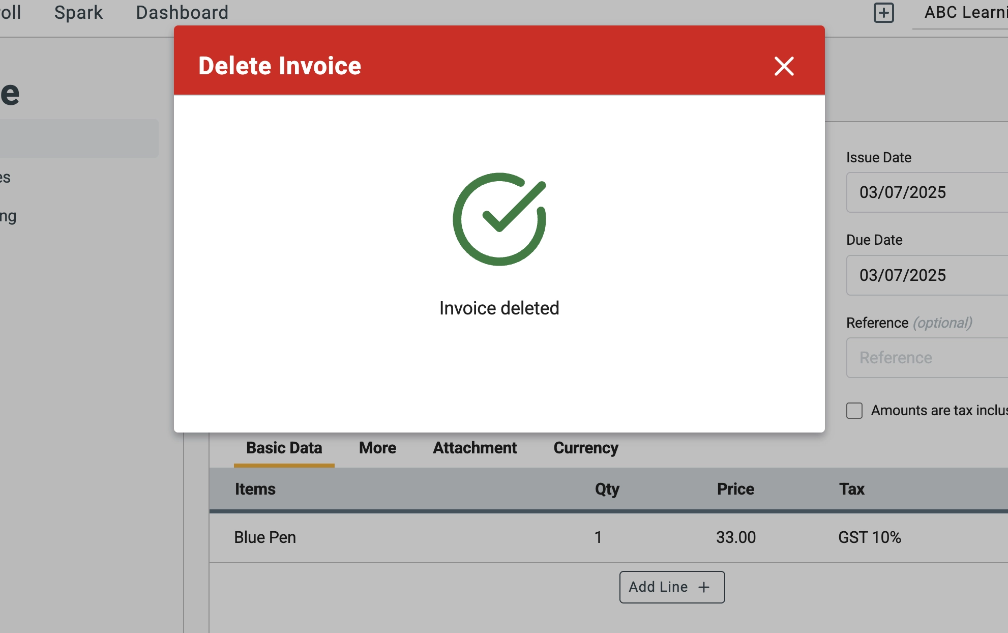 create a direct receipt