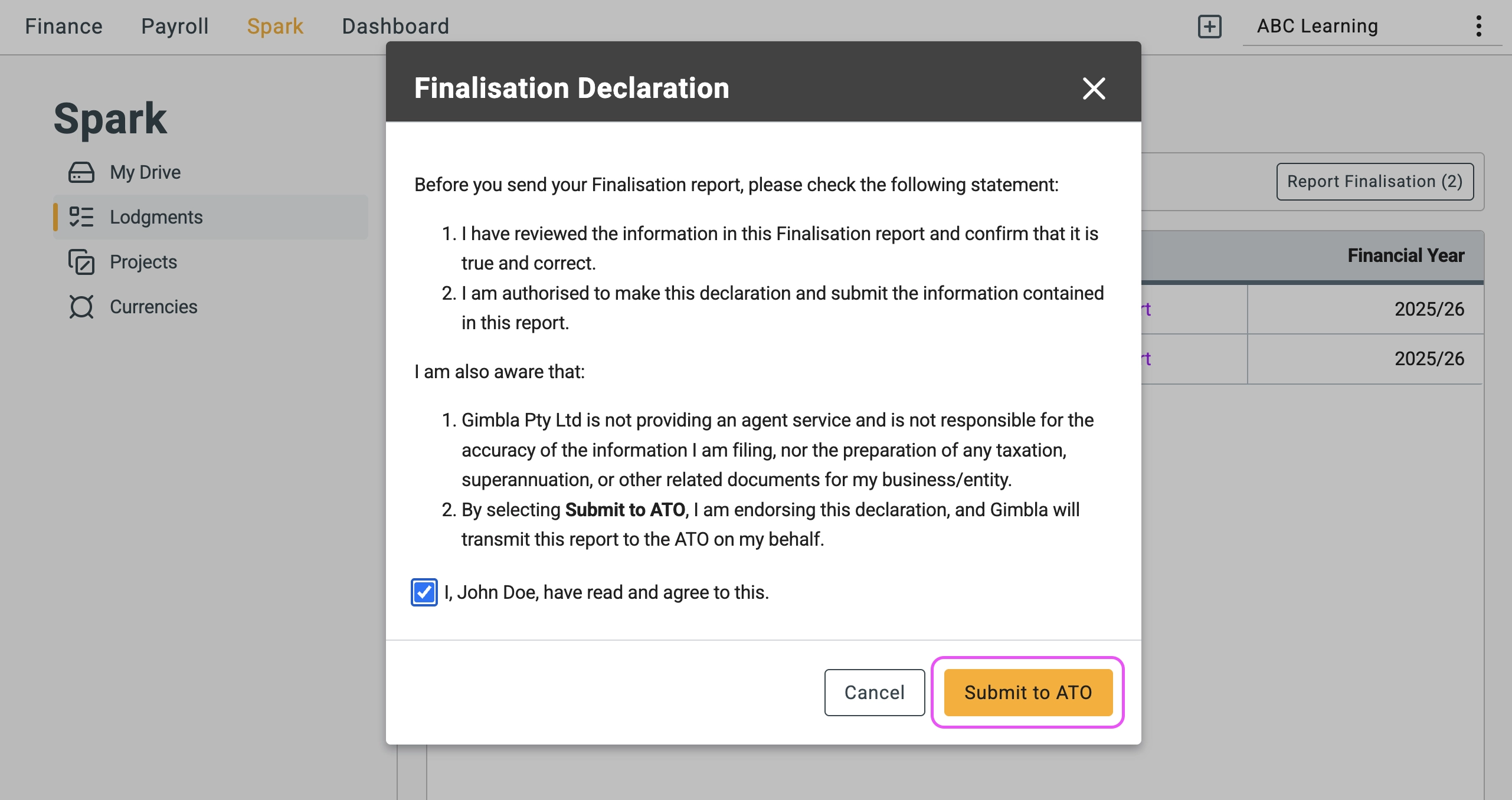 Submit the STP finalisation declaration to the ATO