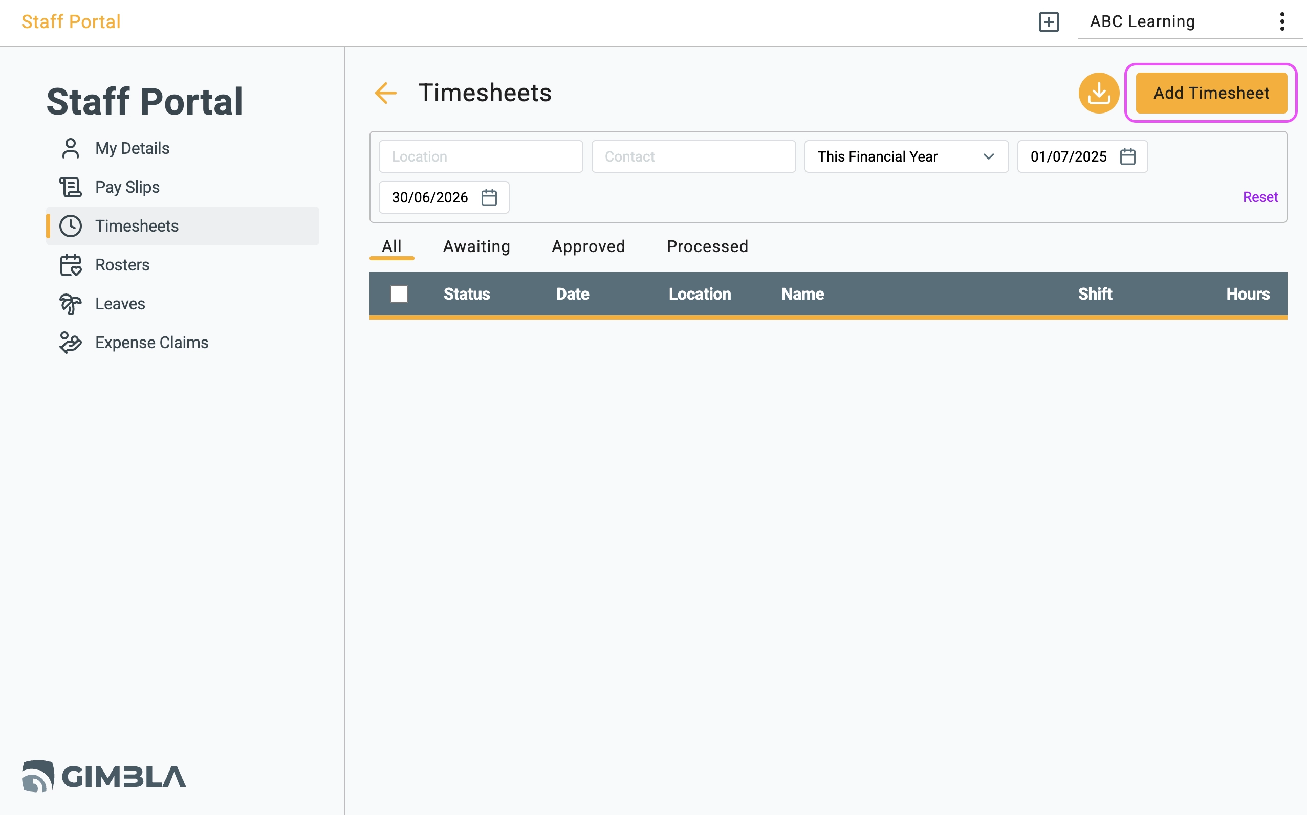Timesheet (Add & Approve)