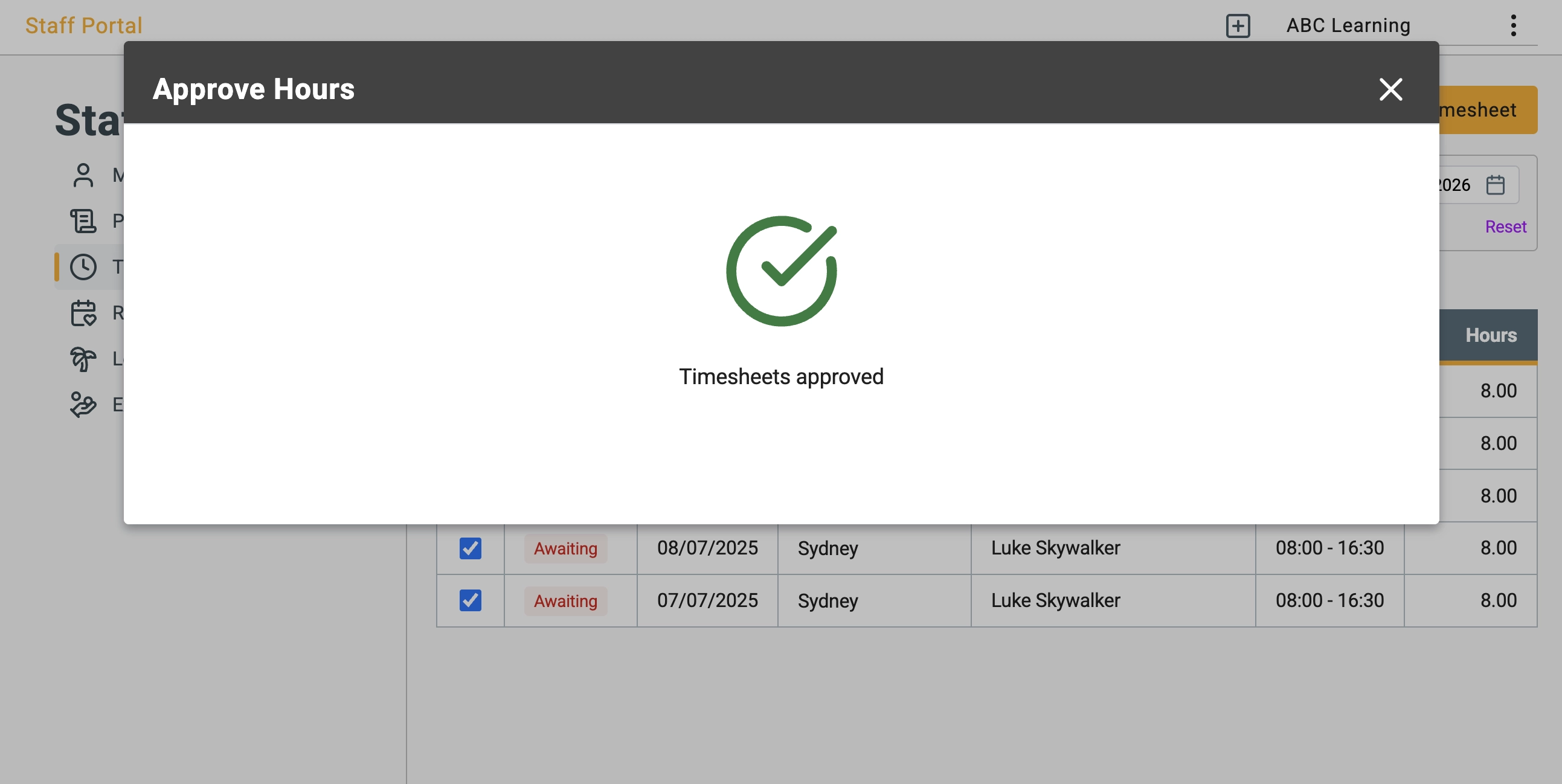 Timesheet (Add & Approve)